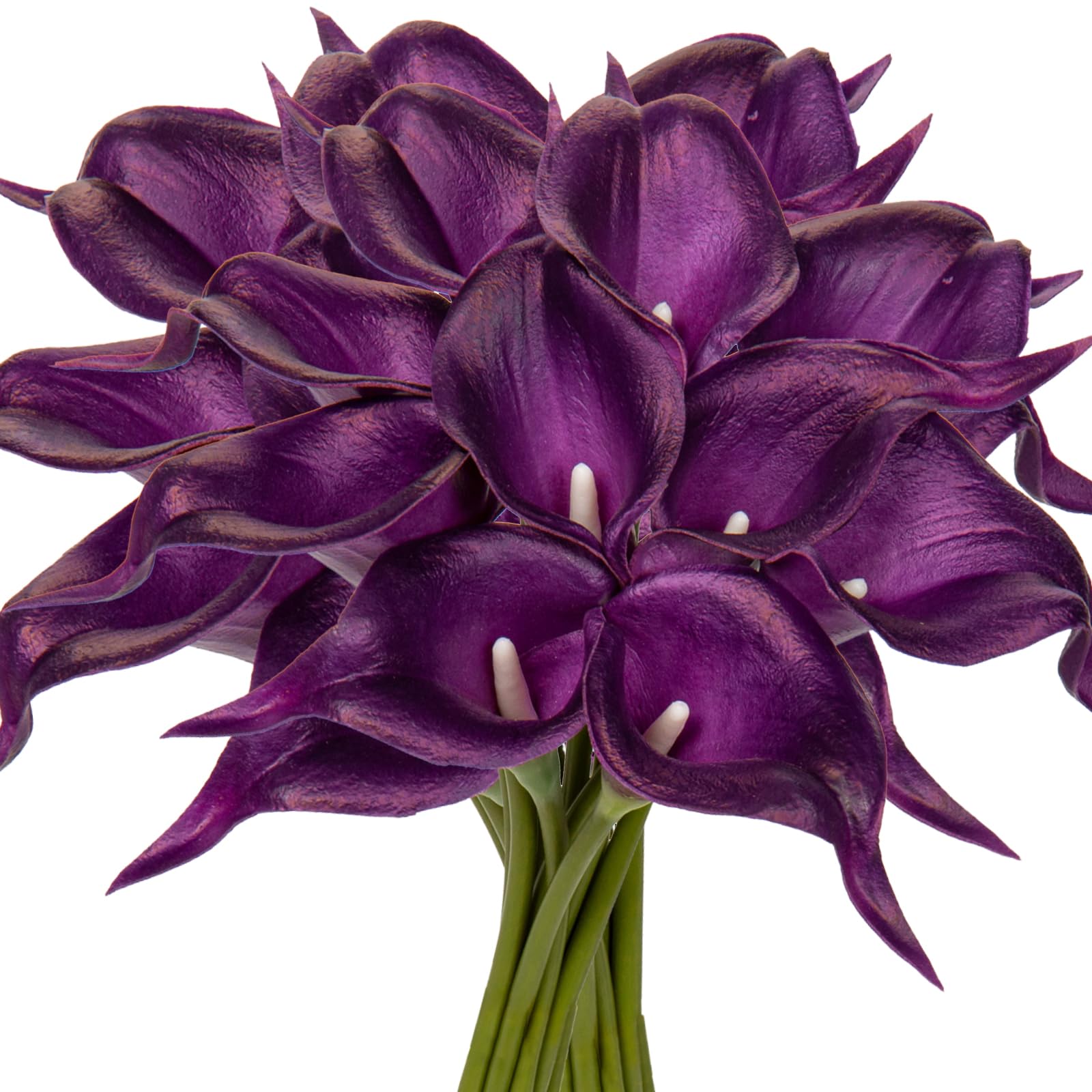 Calla Lily Artificial Flowers Real Touch Flowers Purple Flowers Artificial for Decoration Calla Lillies Artificial Purple Fake Flowers Tiger Lilly Flowers Calla Lily Bouquet for Wedding Home Decor