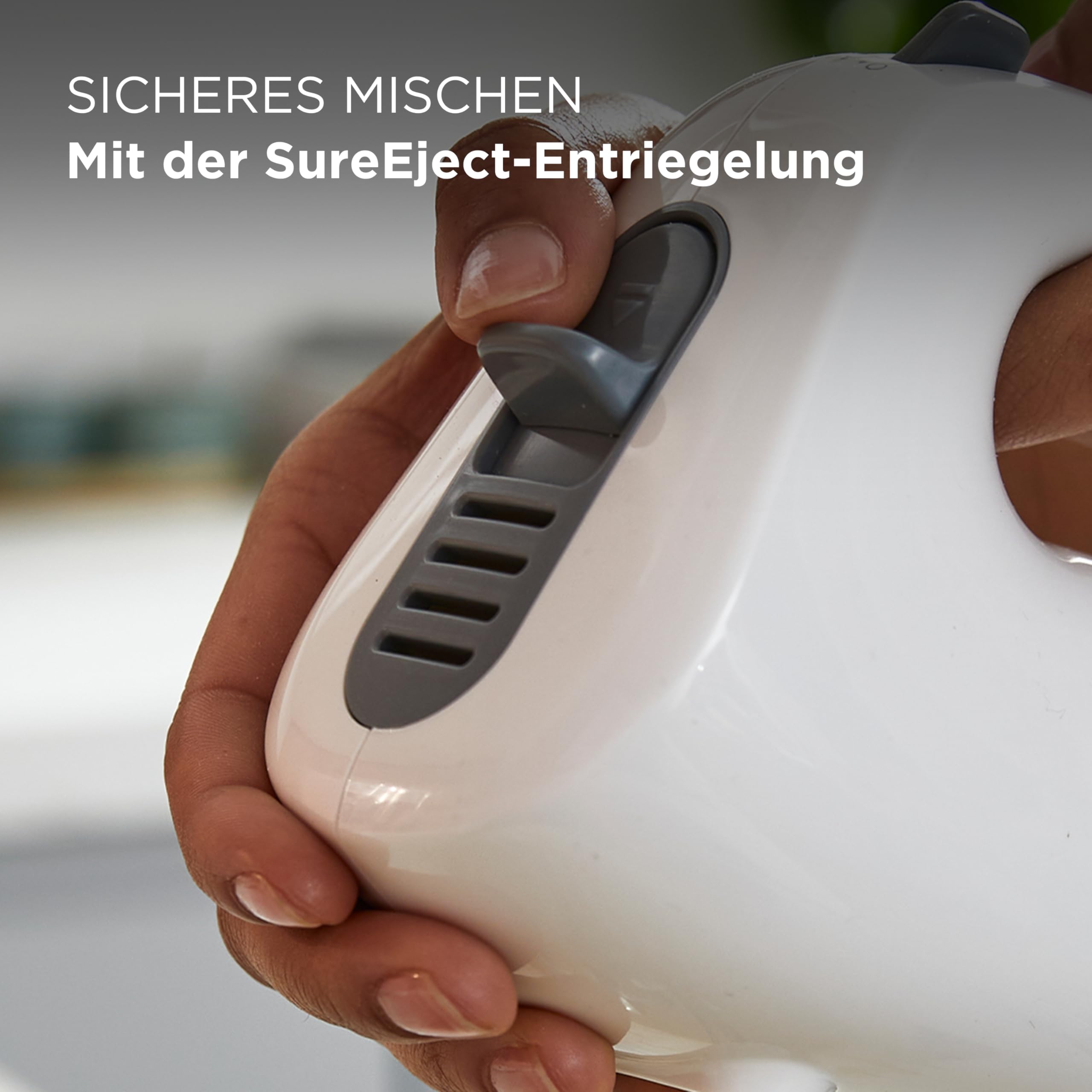 Kenwood QuickMix+ HMP50.000WH Handmixer - Handrührgerät mit variabler Geschwindigkeit und Pulsfunktion, inkl. Edelstahl-Knethaken und -Schneebesen zum Backen und Kochen, 650 Watt, Weiß