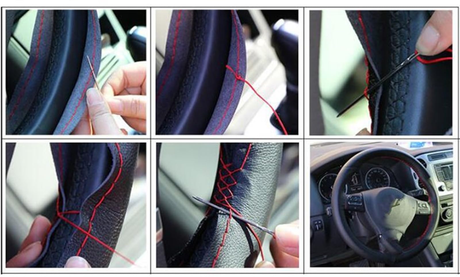 HighnessHwoo Luxe Alcantara Stuurhoes voor auto's, Zacht Lederen Gewatteerde Wielen Cover voor Sedan, Suv, Auto Interieur Accessoires, Dunne Auto Handvat Cover, Universele Fit, Anti Slip, 37-38cm