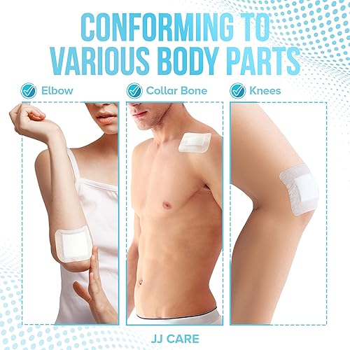 Miniatura 7 de JJ CARE Aderezo adhesivo impermeable para isla (paquete de 25), gasa estéril con bordes de 6 x 6 pulgadas, vendajes de gasa adhesivos envueltos