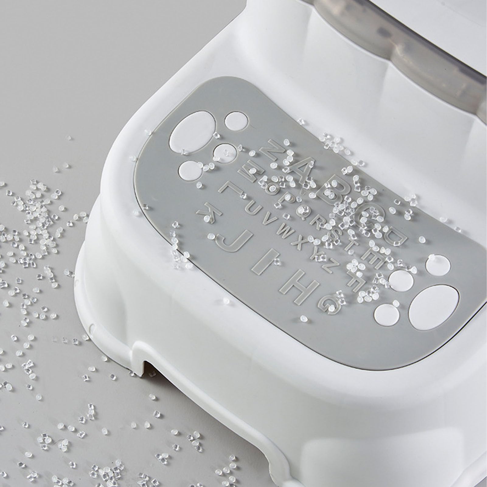 SIXRUN Taburete con Escalón para Niños, Taburete Estable de 2 Escalones con Diseño Bonito para Niños, para Lavabo de Inodoro, Portátil para (Grey)