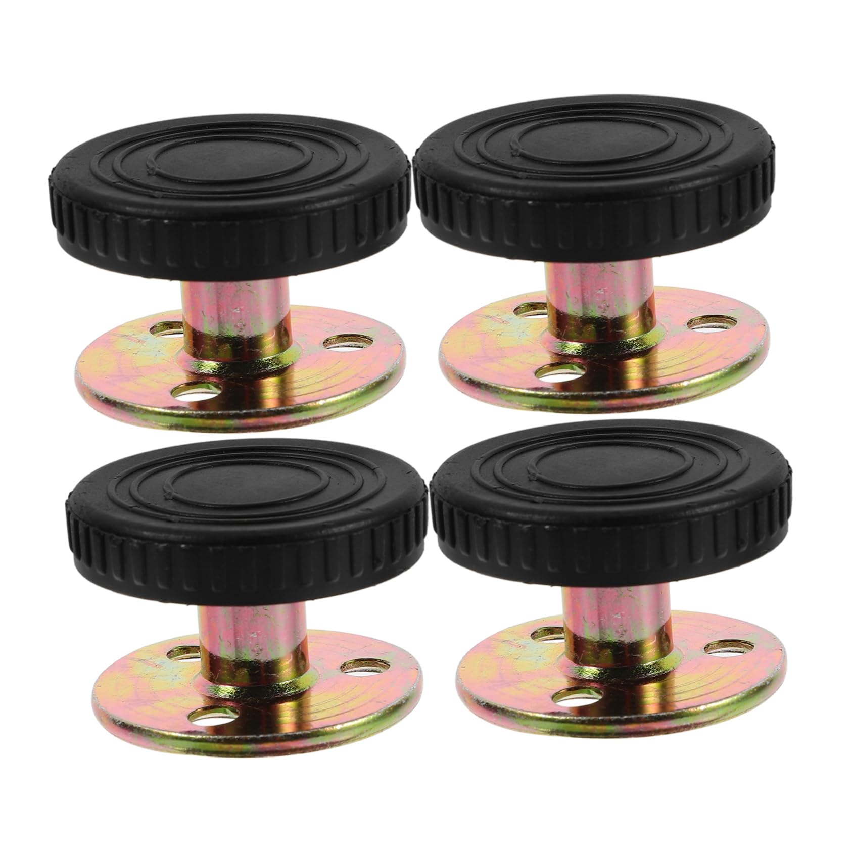 Levemolo 4pcs Metal Bedside Fixer Metal Bedside Fixator Metal Bunk Bed Headboard Stoppers Adjustable Metal Brackets Bed Frame Twin Threaded Bed Frame Home Furniture Pad Cupboard