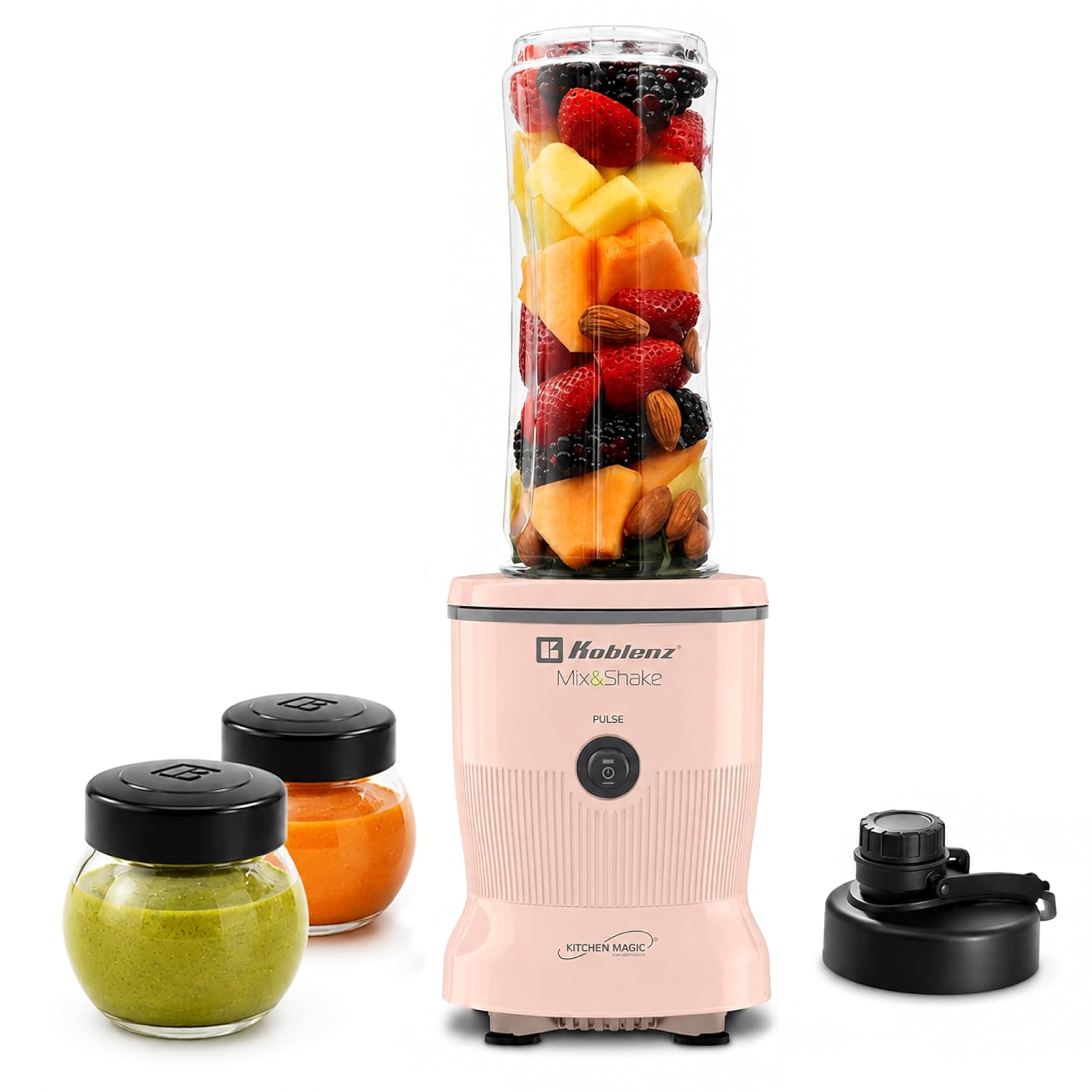 Koblenz MSKM-600 2PS Mix&Shake Personal Blender, Steel Blades
