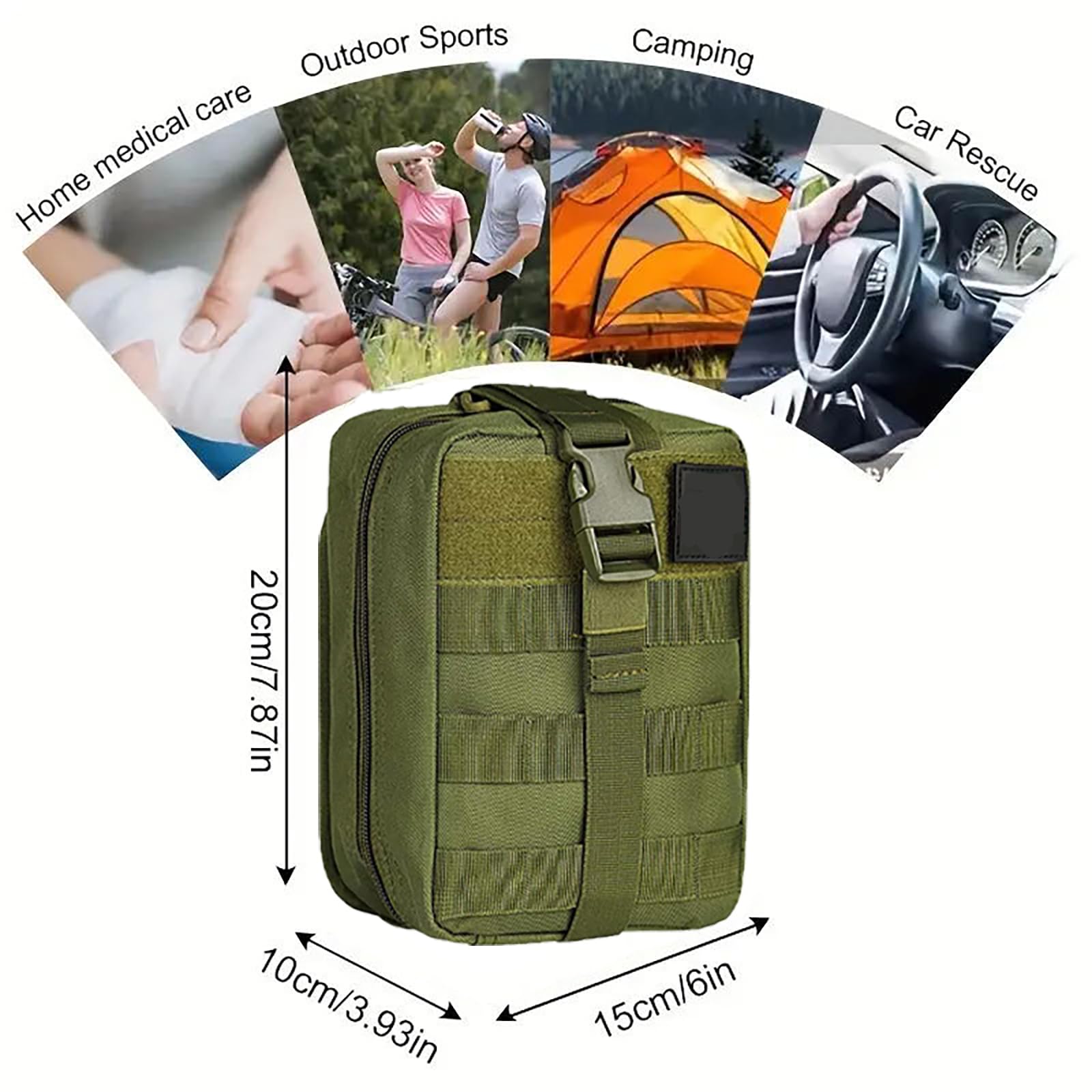 Tactical Emergency First Aid Kit: MOLLE Admin Pouch IFAK - Wound Dressing Blood Control EMT Survival Trauma Kit 6