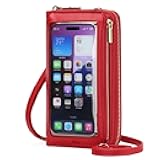 Phone Purse Crossbody Bags for Women Small Travel Wallet Touch Screen RFID Blocking