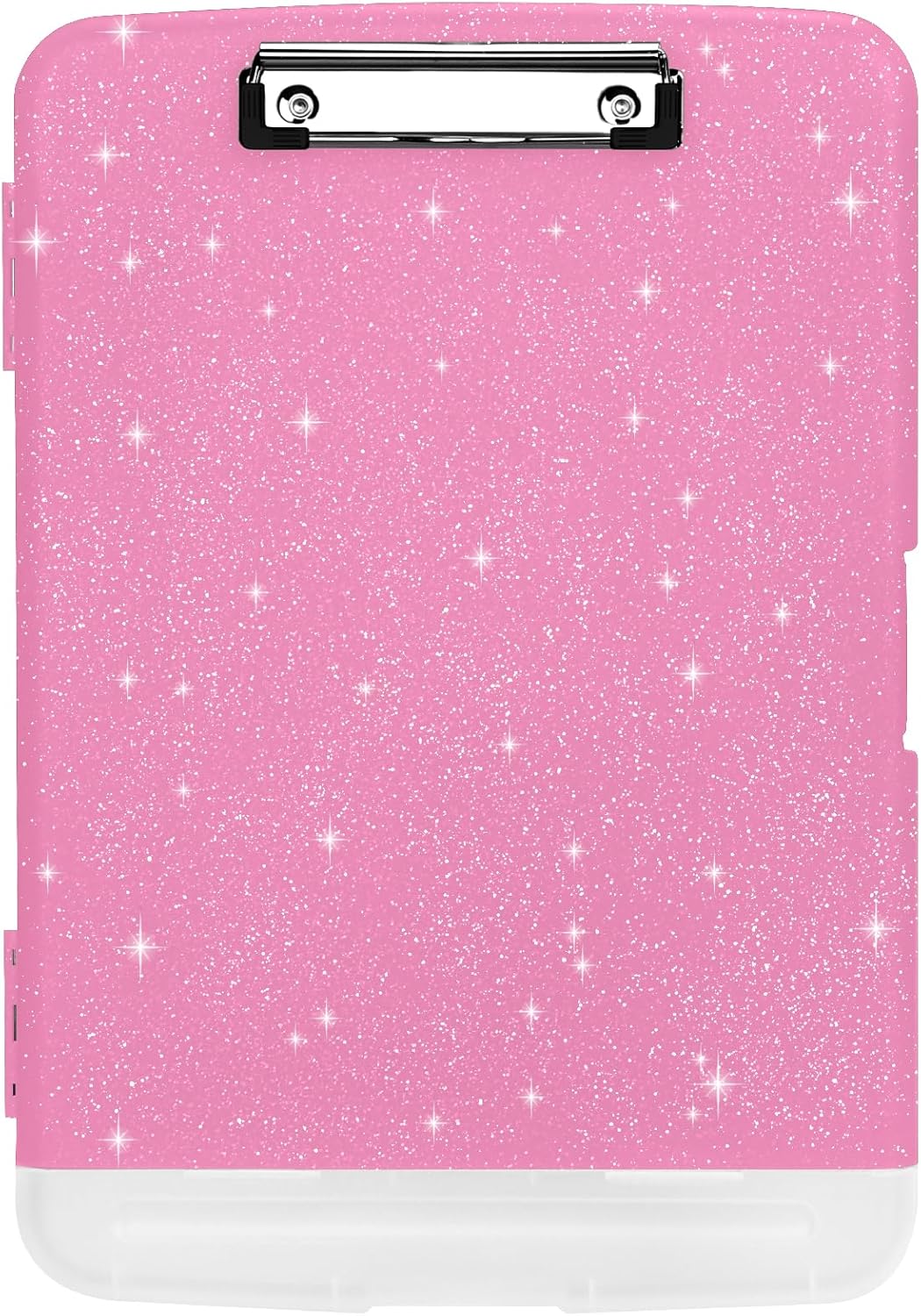 Glitter Clipboard with Storage,Storage Clipboard with Pen Holder,A4 Binder Clip Boards 8.5x11 with Low Profile Clip,Side Opening Sparkle Clipboards, Clipboards Folder for Office Supplies-Rose Pink - Image 8