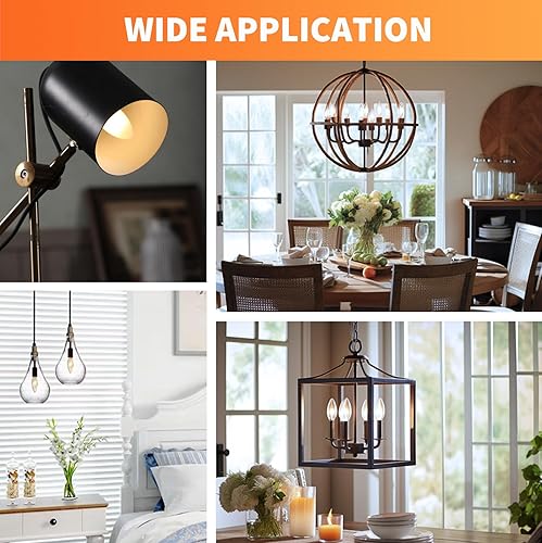 Miniatura 7 de ALAMPEVER Bombilla LED E26 de 60 vatios, bombillas de araña B11, bombillas LED de candelabro de luz diurna de 5000 K, paquete de 12 bombillas de vela