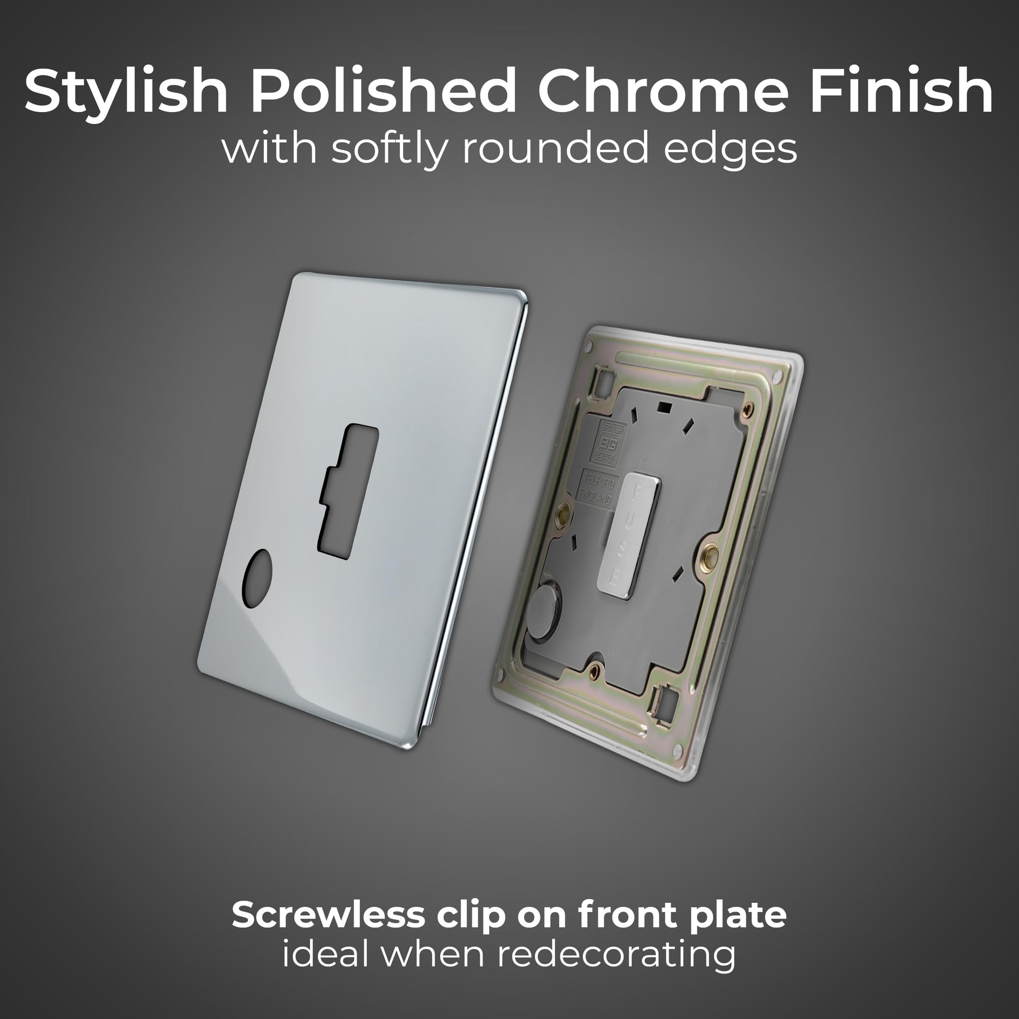 Connexion Unité Commuté + Néon, Finition Blanc Moulé, Produit