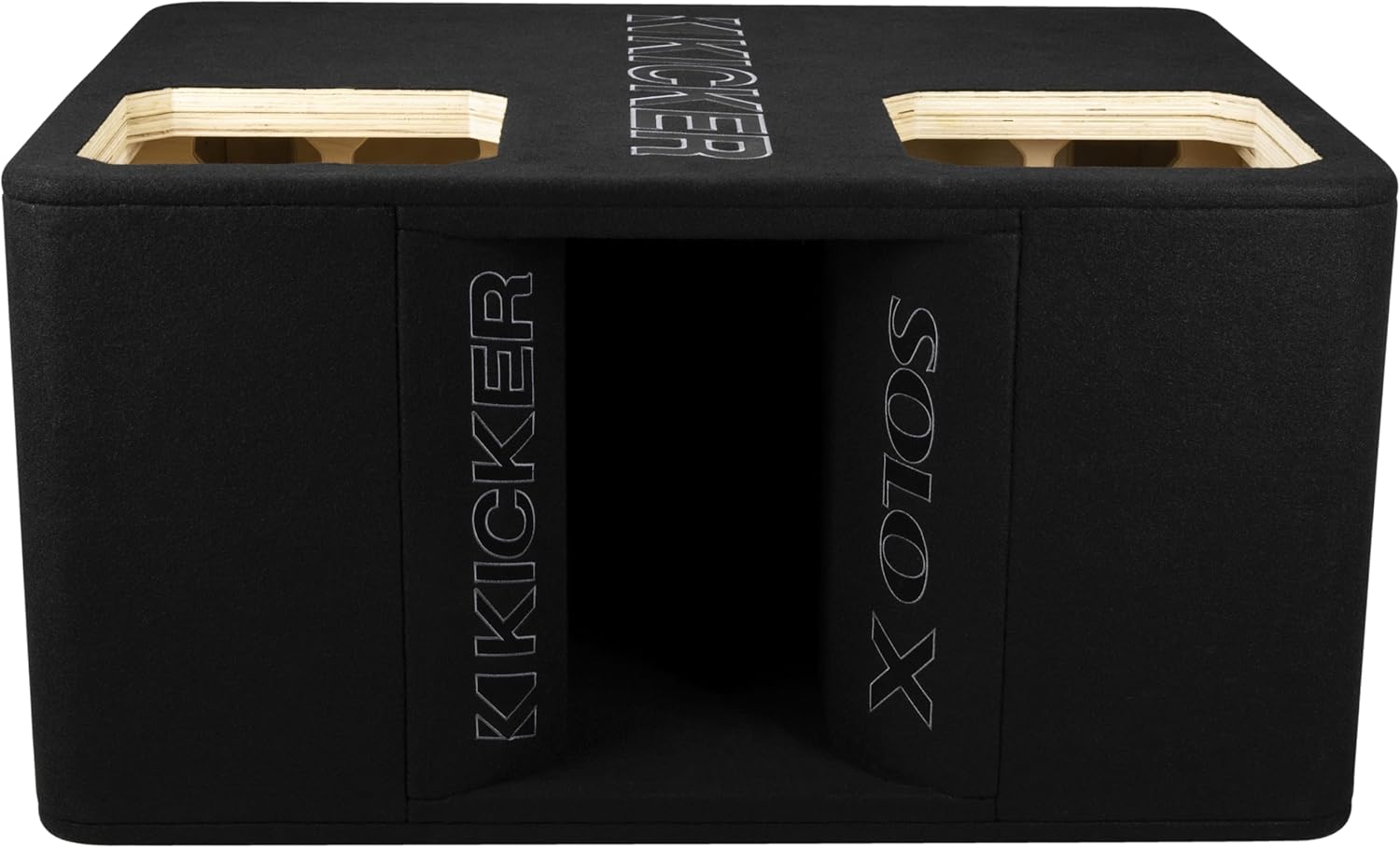 KICKER 49DUL7X12 Unloaded Subwoofer Enclosure for Dual 12" Square Subwoofer, Designed Specifically for The SoloX L7X12 12" Subwoofer