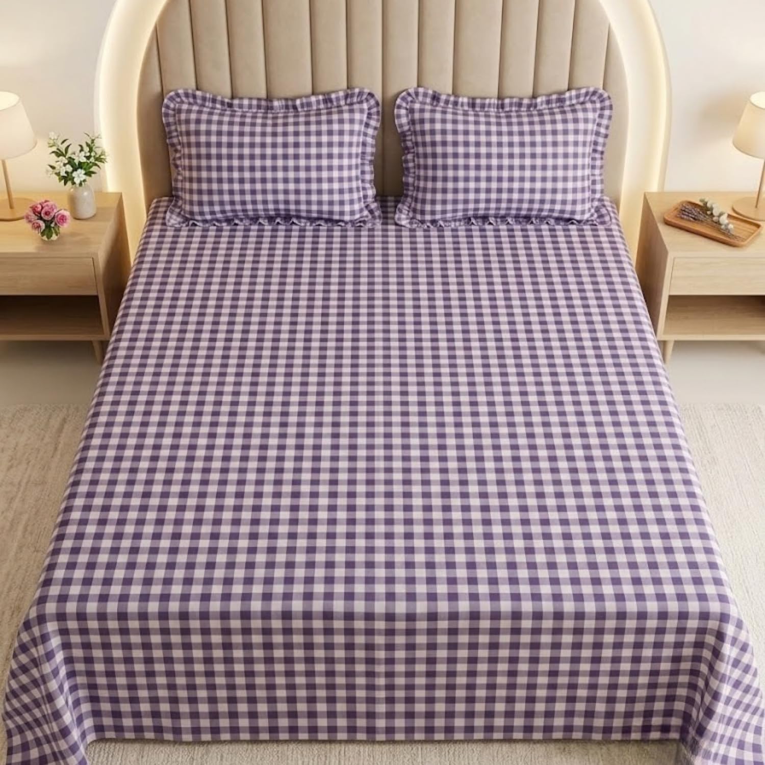 Boho Fitted Bedsheet - Yellow Abstract Design -25