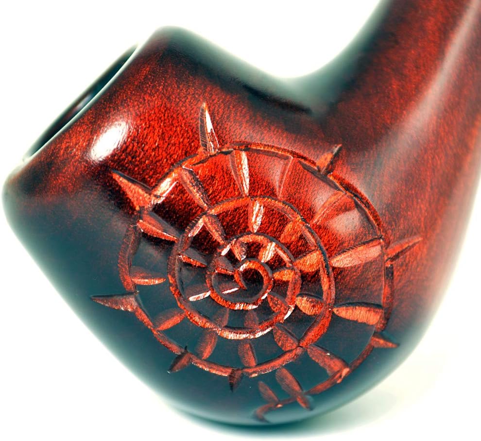 6.1'' 'Snail' Carved wooden smoking pipe. Best smoking pipes. WORLDWIDE shipping.