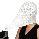 Yearntown Full Face Mask Costume Mesh Hood Stretchy Halloween,White gallery image