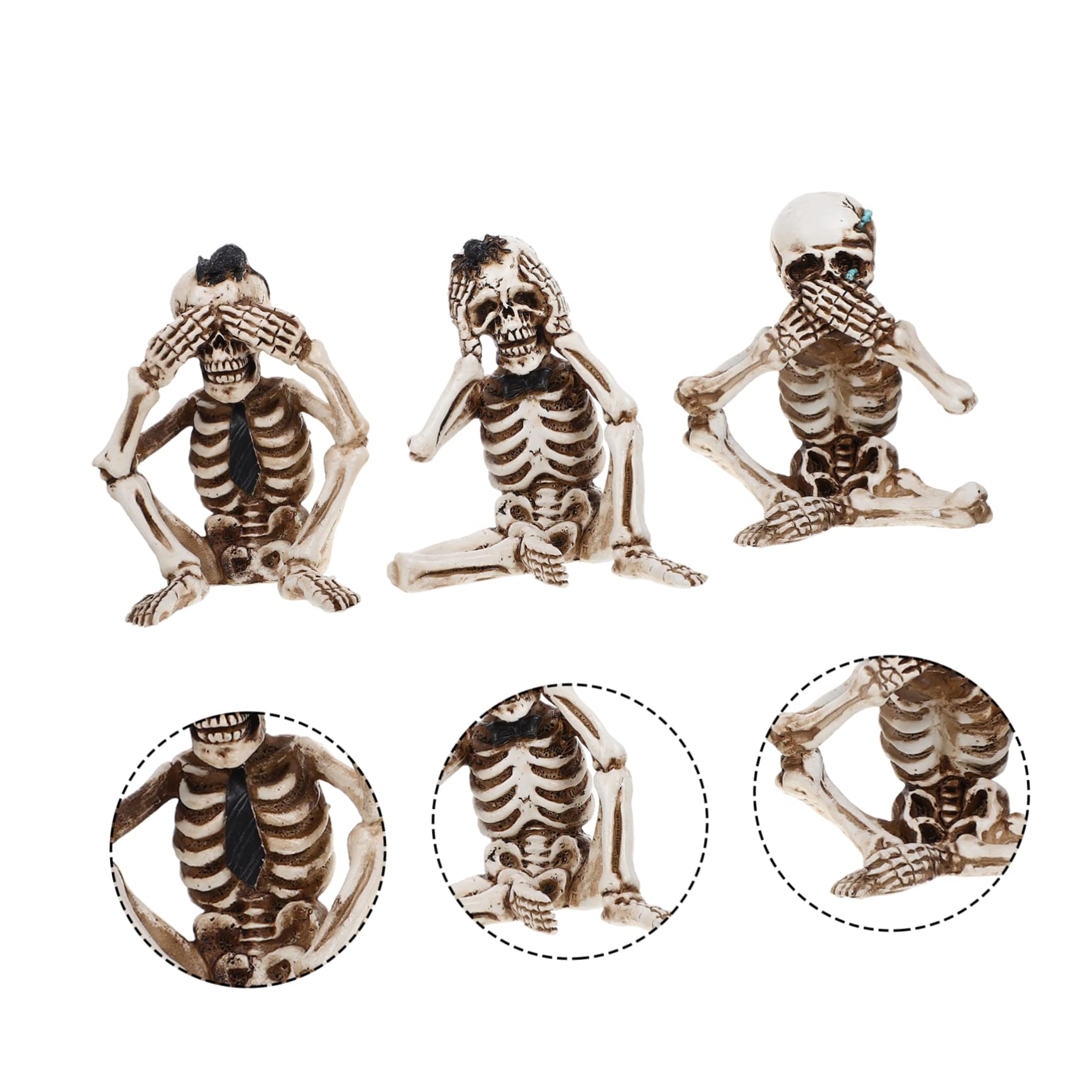 PRETYZOOM Decoración De Esqueleto Fantasma para Halloween De Estatuas De Esqueletos De Resina Adornos Delicados para Halloween para Decoraciones De para Festivales y Adornos De Hogar