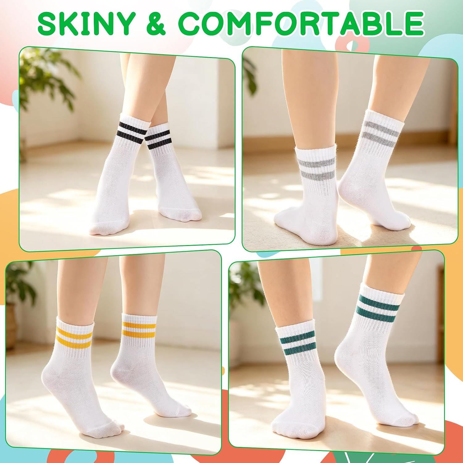6/8/10 Pairs Boys Kids Novelty Crew Socks