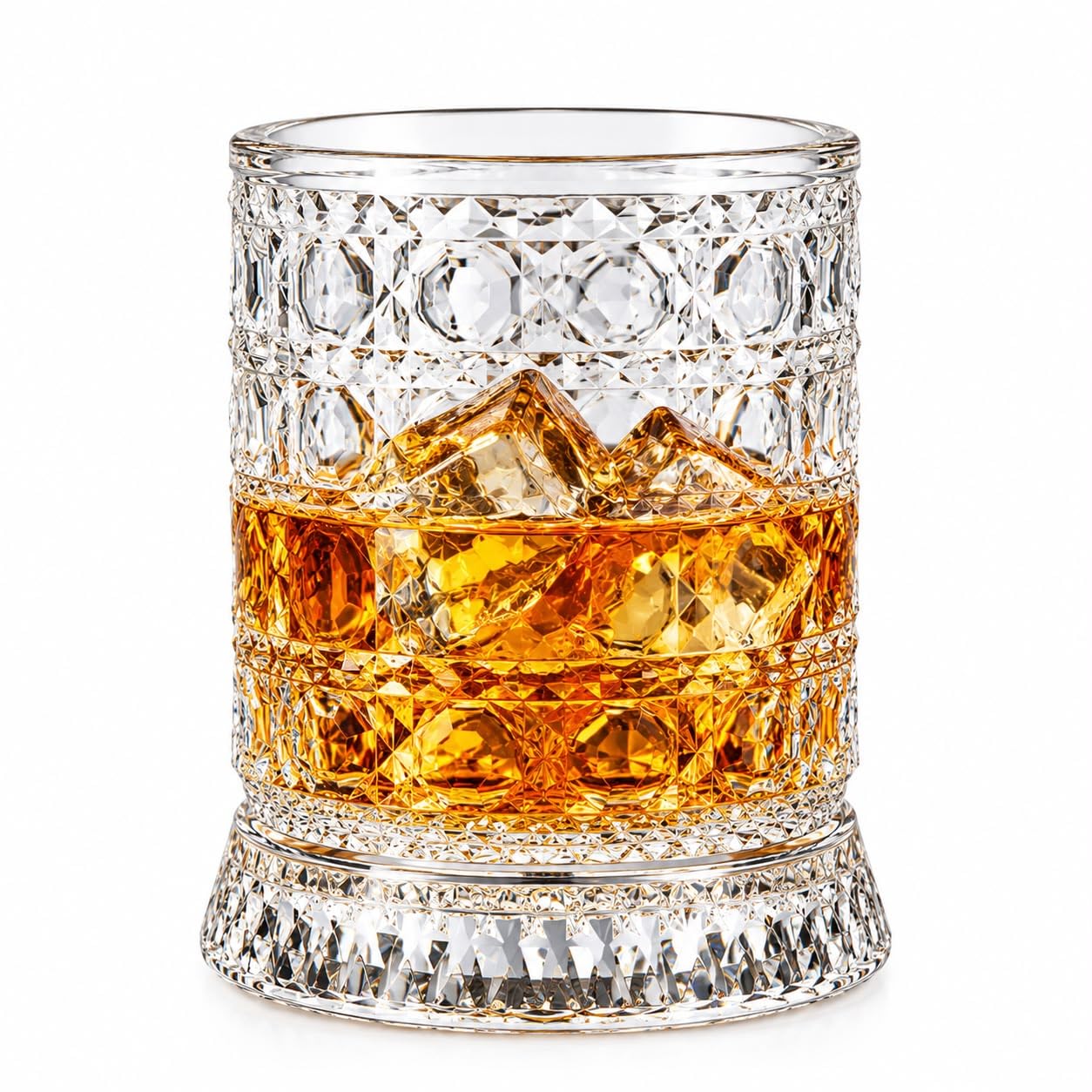 LED Spinning Whiskey Glass - Crystal Design -6