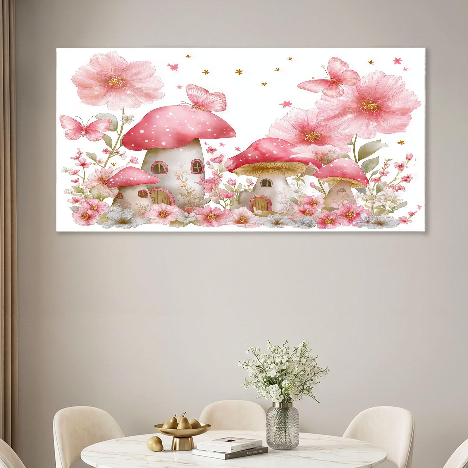 Cuadro con marco Pintura Mural Estilo Botánico Acuarela