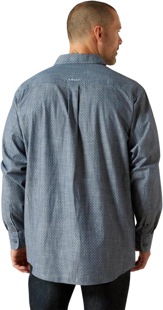 ARIAT Men Trent Classic Fit Shirt Chambray Blue - Image 2