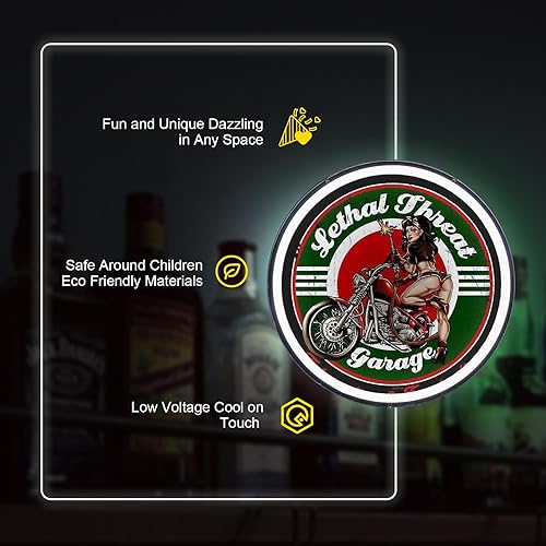 Miniatura 10 de Wikineon Letrero de neón LED para decoración de pared, letreros de neón para bar, fiesta, garaje, dormitorio, sala de juegos, arte de pared de neón