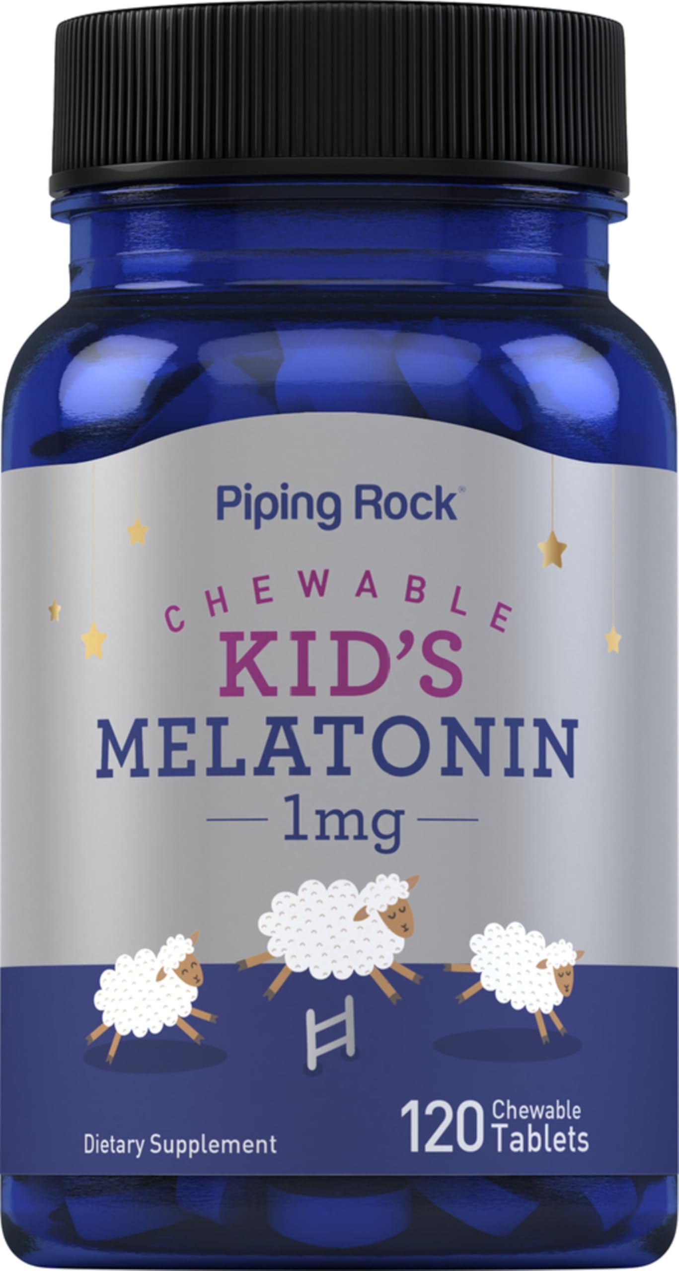 [BRSRMHAHCQIRQADA] Piping Rock Kids Melatonin 1mg | 120 Chewable Tablets
