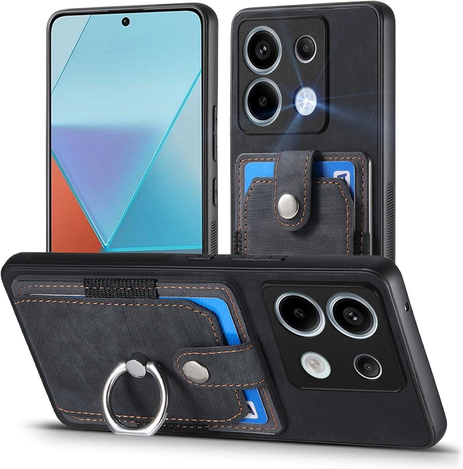 IMOSHION EasyGrip COVER per Xiaomi Redmi Note 14 Pro Plus 5G, Azzurro