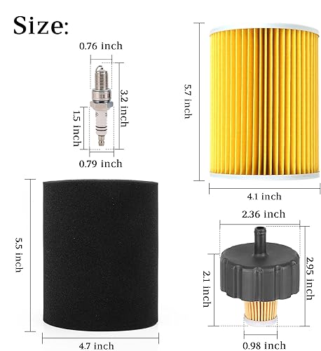 Miniatura 5 de 10L0L Kit de afinación para carrito de golf Yamaha G2 G8 G9 G11 de 4 ciclos a gas 1985-1994, reemplaza J10-14417-00 J38-14450-00, filtro de aire,