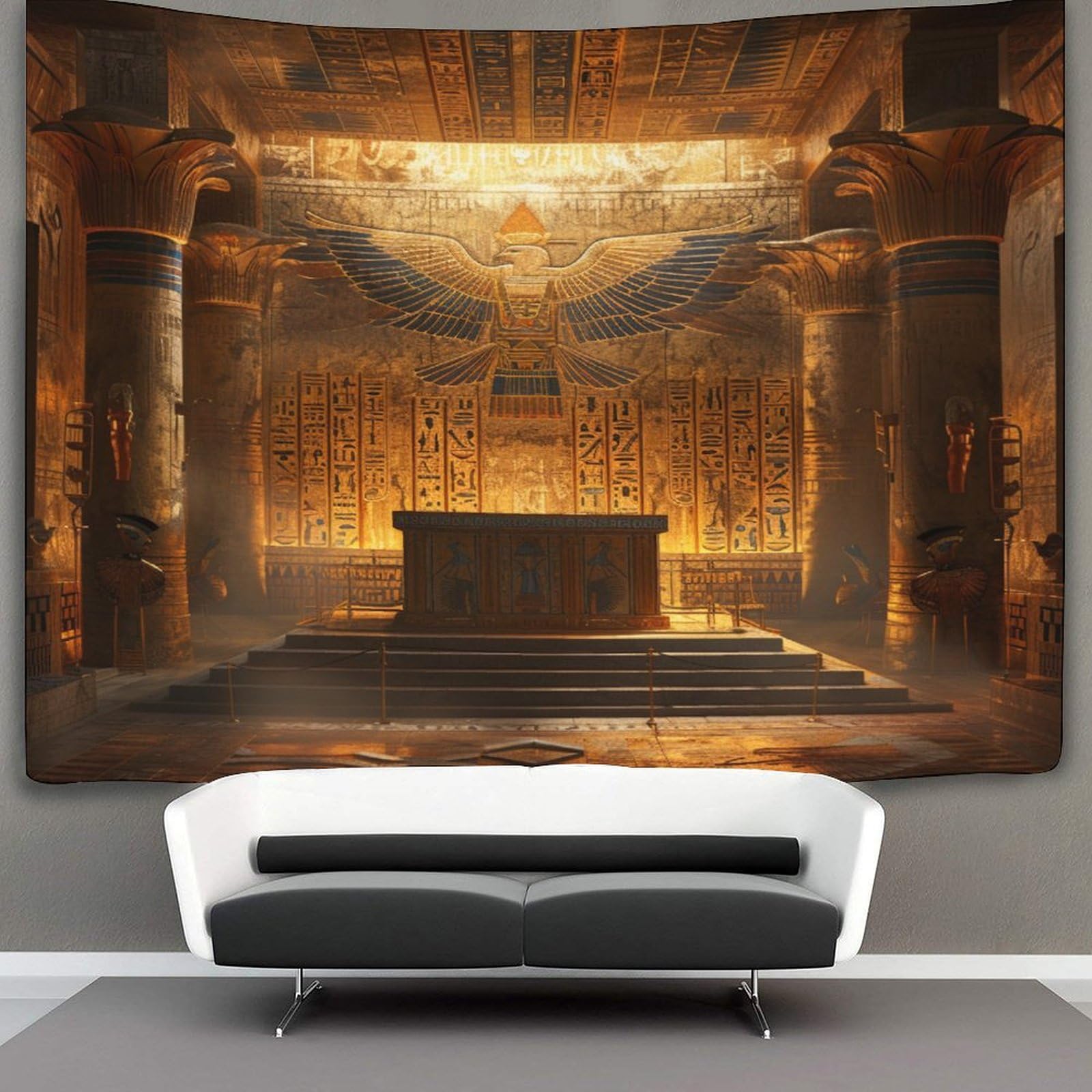 Kaiyun Style-5 Ancient Egypt Tapestry For Wall Decor Tapestry For Bedroom,Egyptian Culture Tapestries Wall Hangings For Living Room 180Cmx230cm
