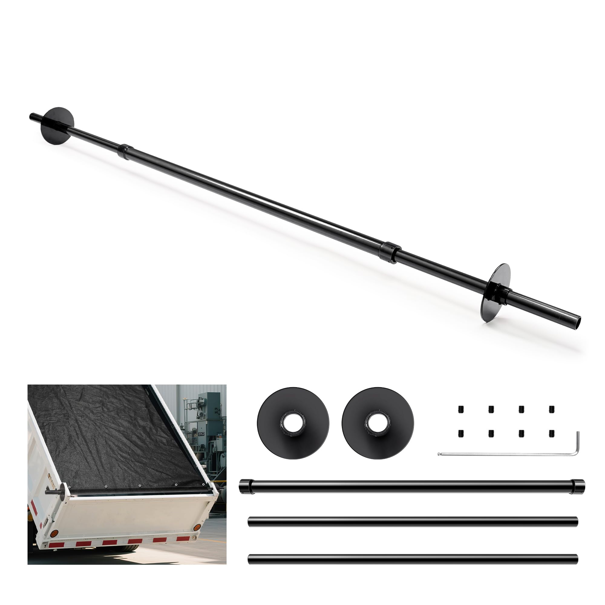 dump trailer tarp Retention Bar with Screws & Hex Key, 71