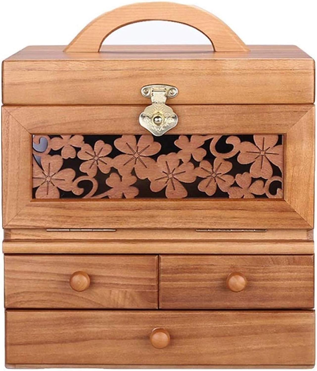Jewelry Box Openwork Wooden Storage MultiLayer Accessories Wedding Accessories
