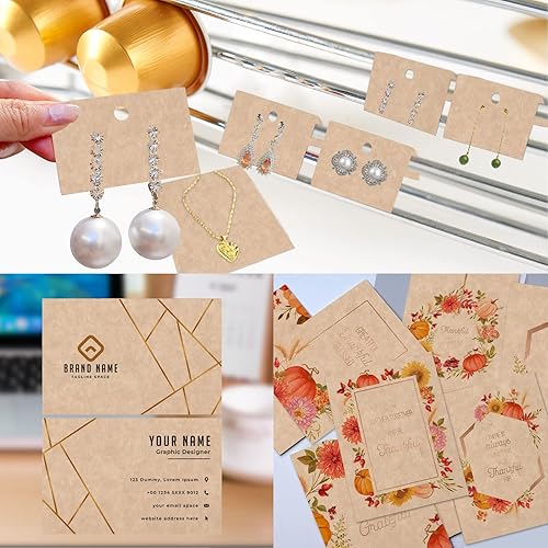 Miniatura 5 de Goefun - 100 hojas de cartulina de pergamino de 8.5 x 11 pulgadas, papel de impresora de tarjetas de 80 libras para álbumes de recortes, tarjetas,