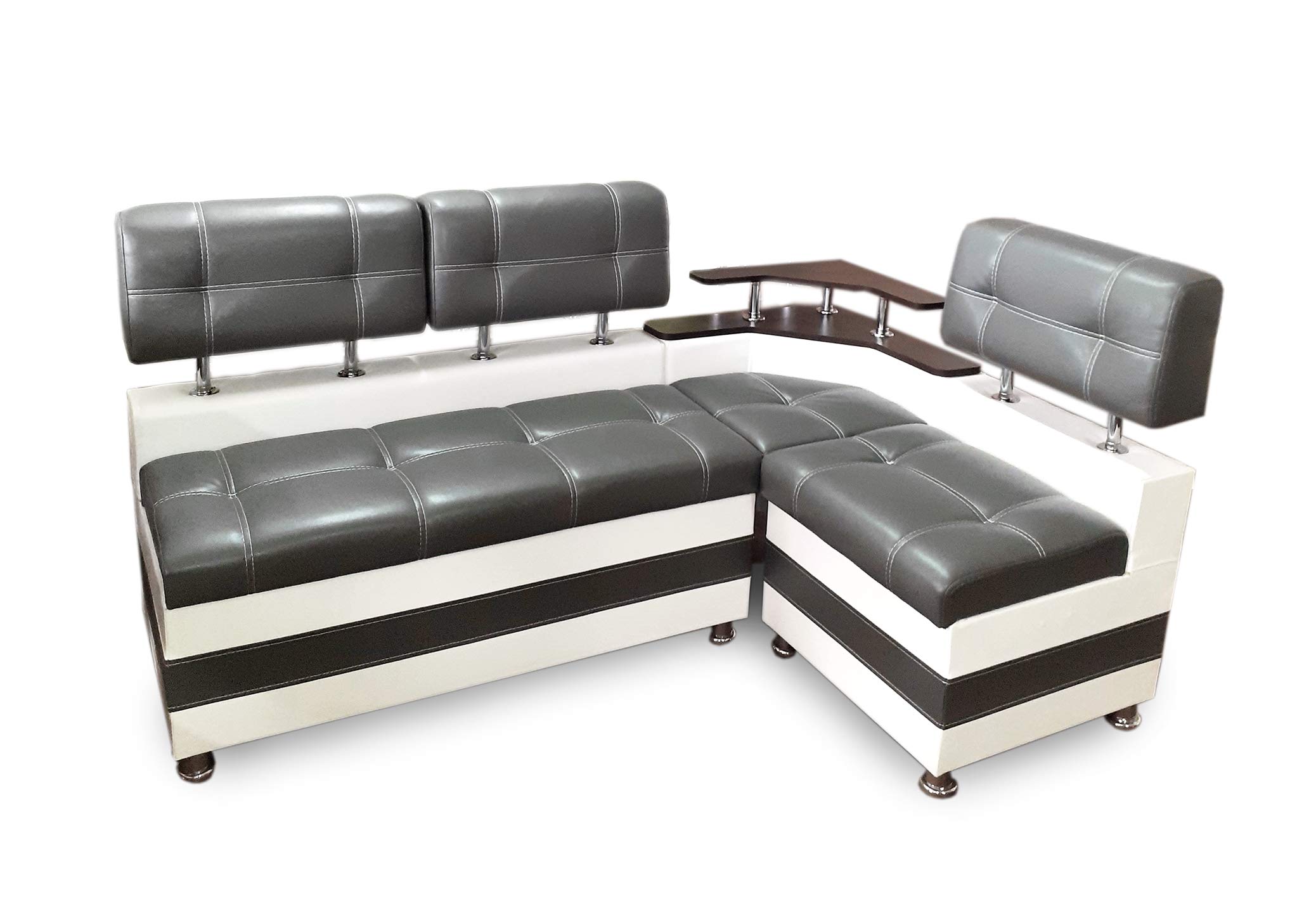 Rodnik Eckbank Latte – Gepolsterte Sitzbank mit Stauraum und Ablage, modernes Design für Küche und Esszimmer