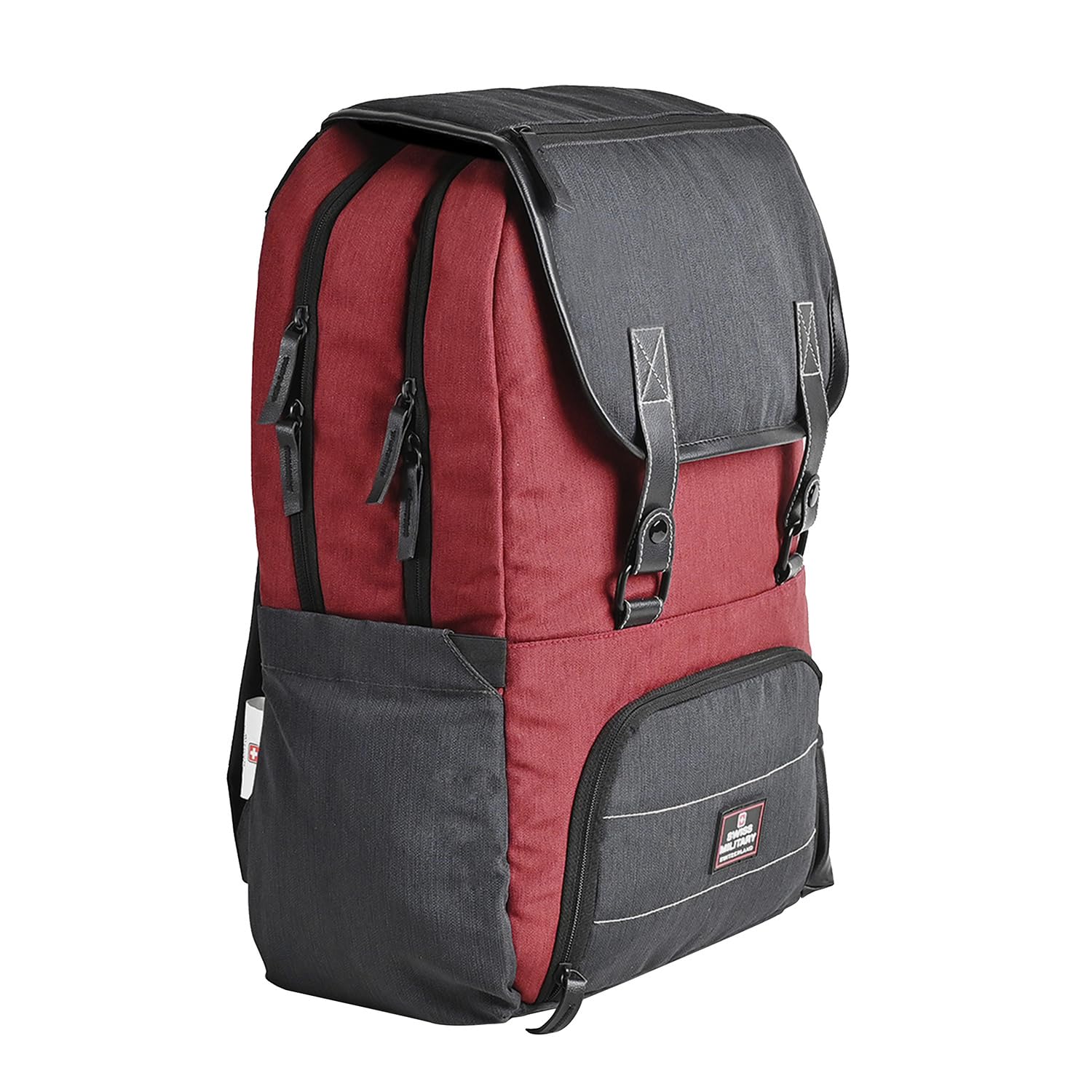 POSH 15.6 Inch Laptop Backpack for Men with USB Charging Port & Anti-Theft Pocket, Organizer Compartment & Bottle Holder, Air Mesh Back, Water-Resistant, 21L School Travel Bag-Black