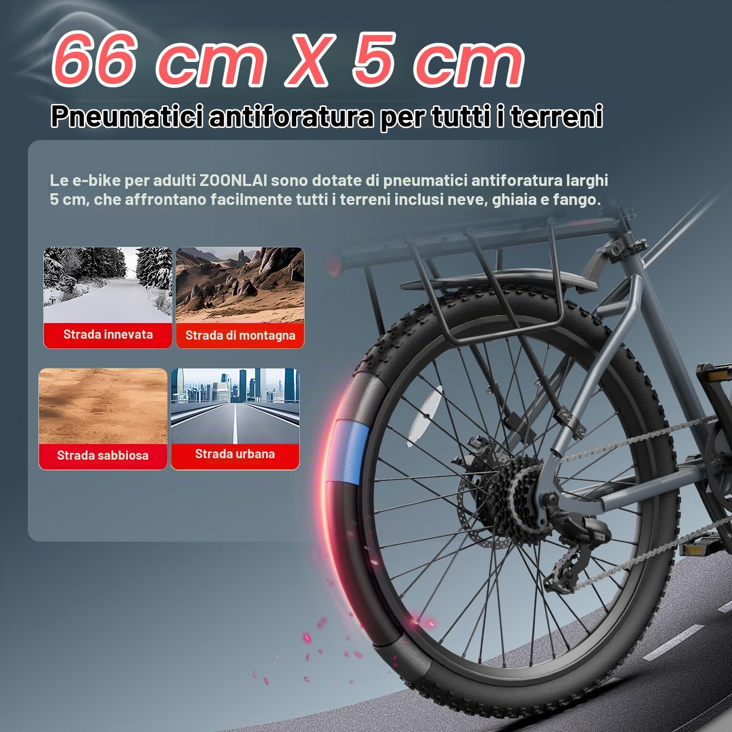 Bicicletta elettrica da mountain bike L26, dotata di motore da 250 W, batteria da 36 V e 10,4 Ah, velocità massima di 25 km/h, sospensione anteriore, cambio a 7 velocità e freni a disco meccanici