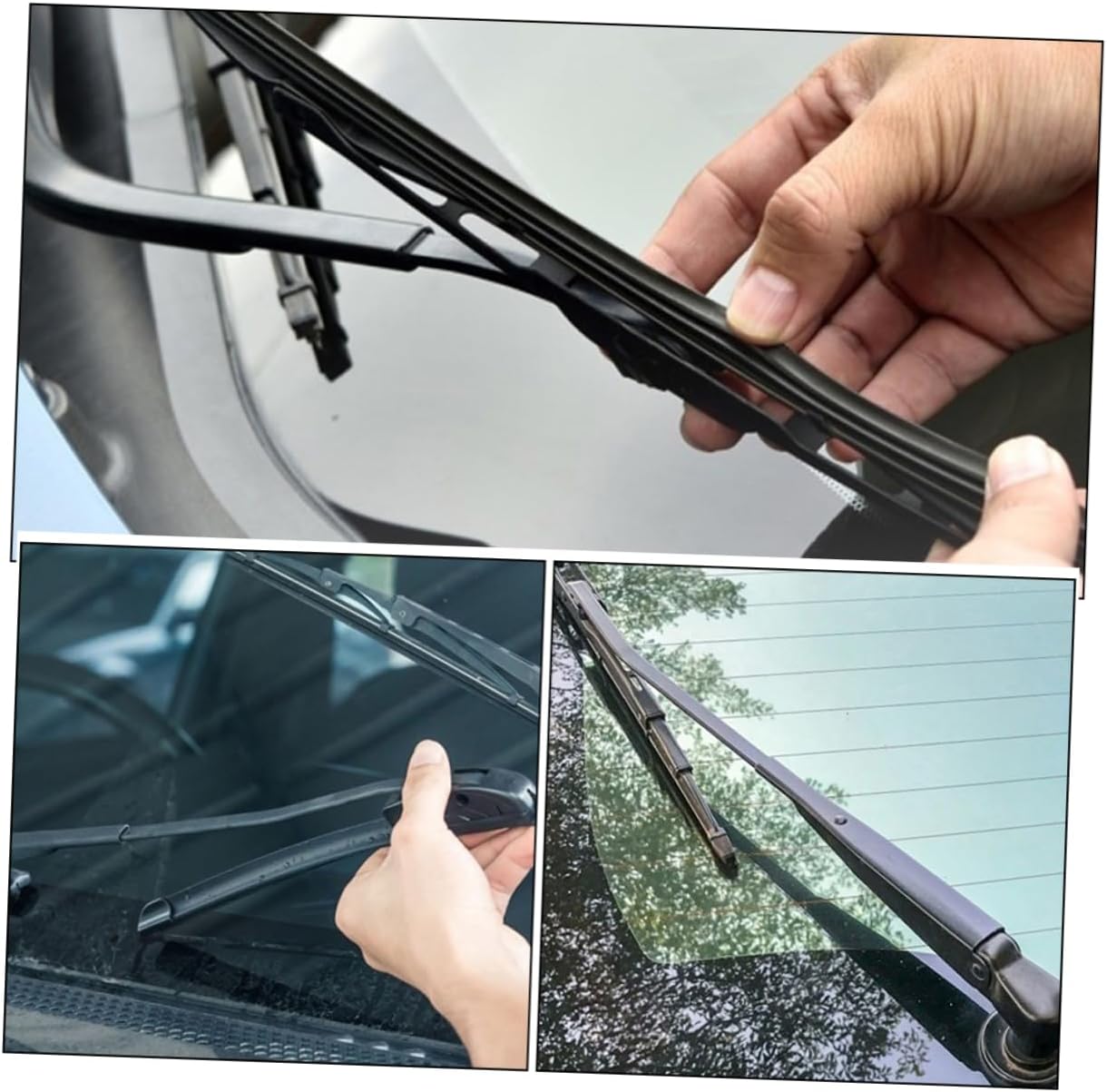8pcs Wiper Blade Refills Window Wiper Strips Fitment Rain Blade Replacement
