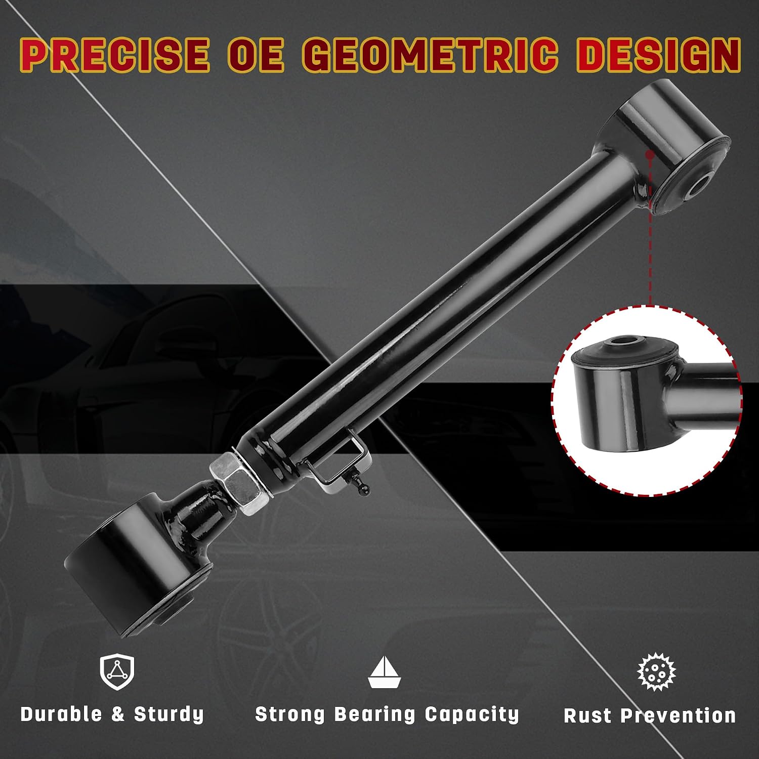 0-6'' Adjustable Rear Upper Control Arm For 2009-2018 RAM 1500, 2020-2021 Gladiator, Adaption 0-6'' Lift Suspension Kit Adjustable Control Arm, Replacement OEM Factory Suspension Arms