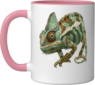 Ceramic Mug, Pink/White
