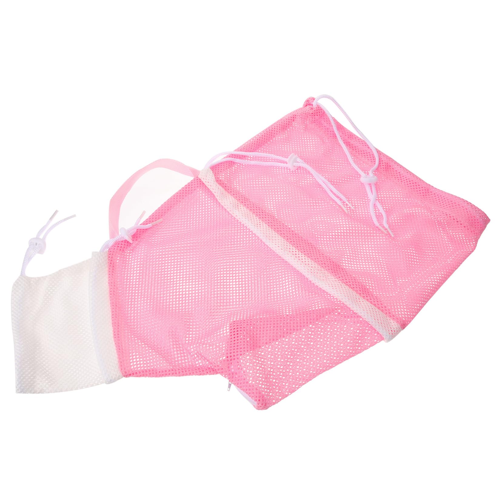 Hemoton Multi-Function Pet Bathing Bag for Cats Mesh Cat Grooming Bag Pull Rope Buckle Easy Bathing Supplies
