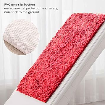 Bathroom Rugs 27x18 Inch Washable Non-Slip Microfiber Thick Extra Soft Absorbent Shaggy Bath Mat Machine Wash Dry Quick Dry Plush Bath Rugs for Kitchen Shower Tub Bathroom Floor
