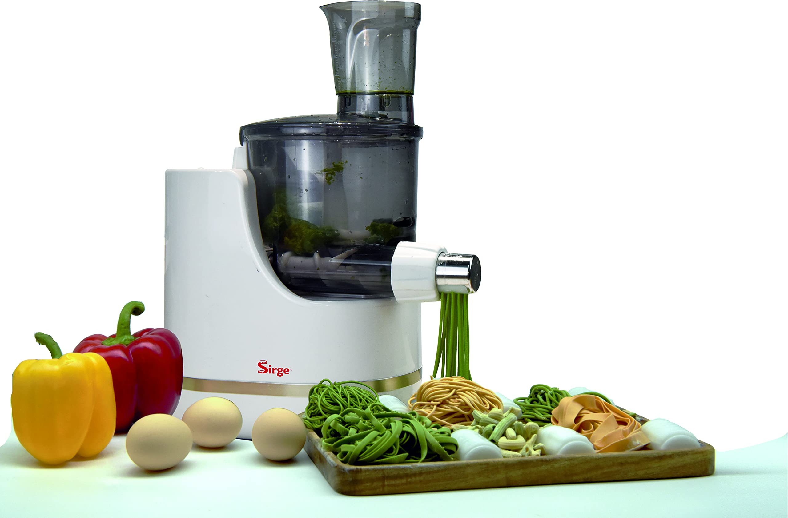 Sirge Macchina per pasta fresca fino a 850gr con BILANCIA elettronica e 18 TRAFILE - 220W - versamento automatico acqua