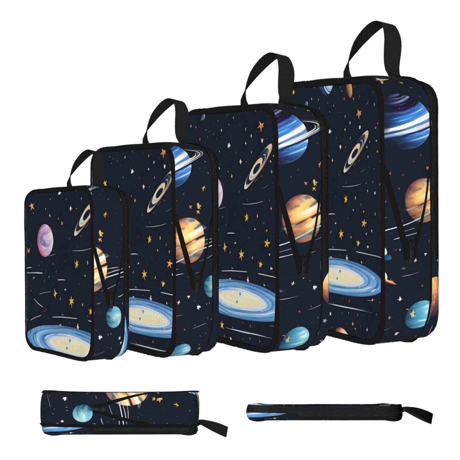Sxzvvbn Black The Solar Family Compression Packing Cubes 4 Piece Set