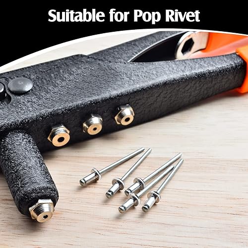 Miniatura 5 de Hanaive 600 arandelas de remache de aluminio de 316 pulgadas x 12 pulgadas, arandelas de remache de acero inoxidable 304 planas de metal para