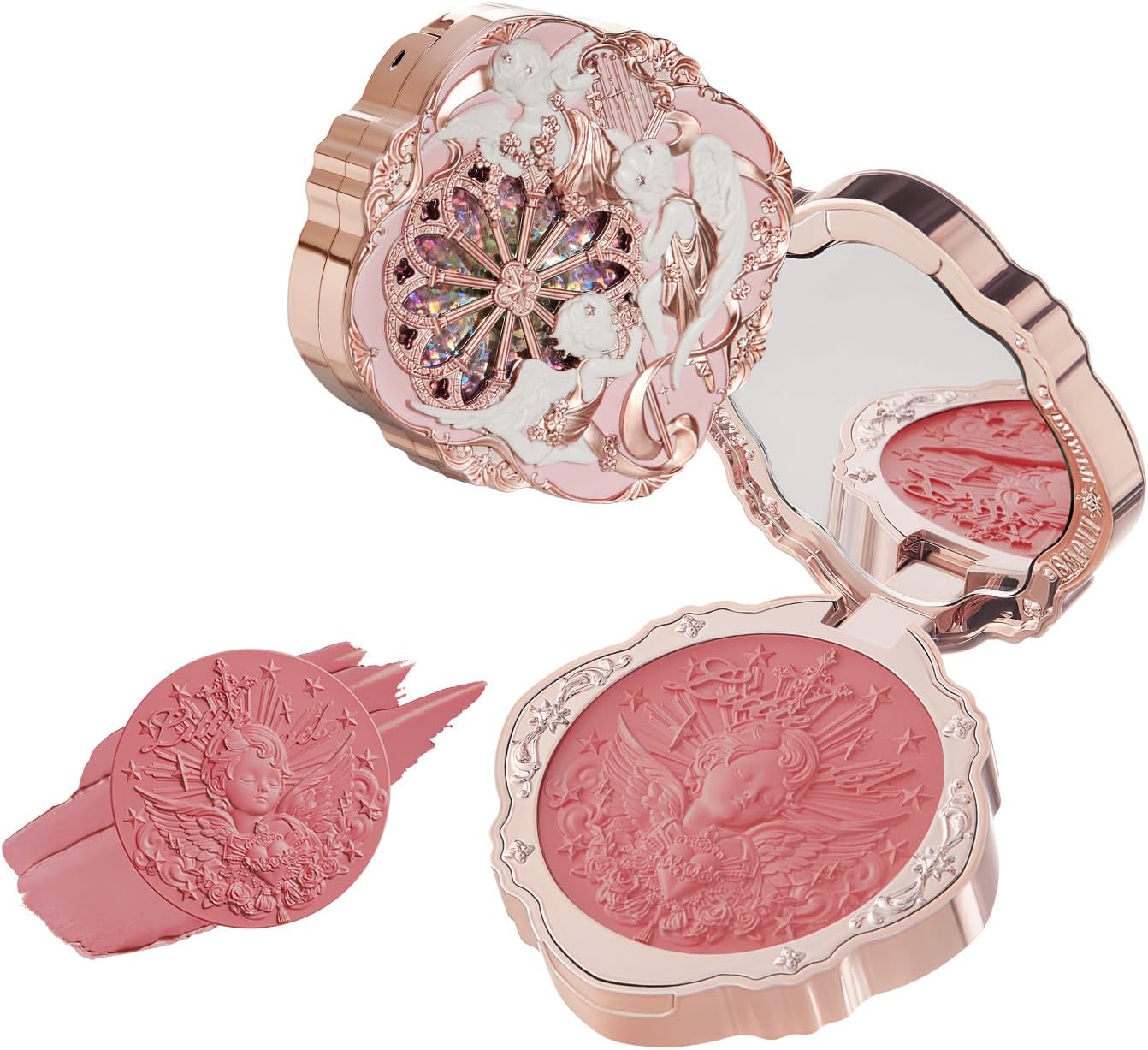 Little Angel Cream Blush,Warm Pink Hydrating Blush for Cheeks,Buildable & Blendable Dewy Face Makeup,Soft Long-Lasting Cute Make Up for Women & Girls,0.21 Oz(02 Floral Praise,6g)