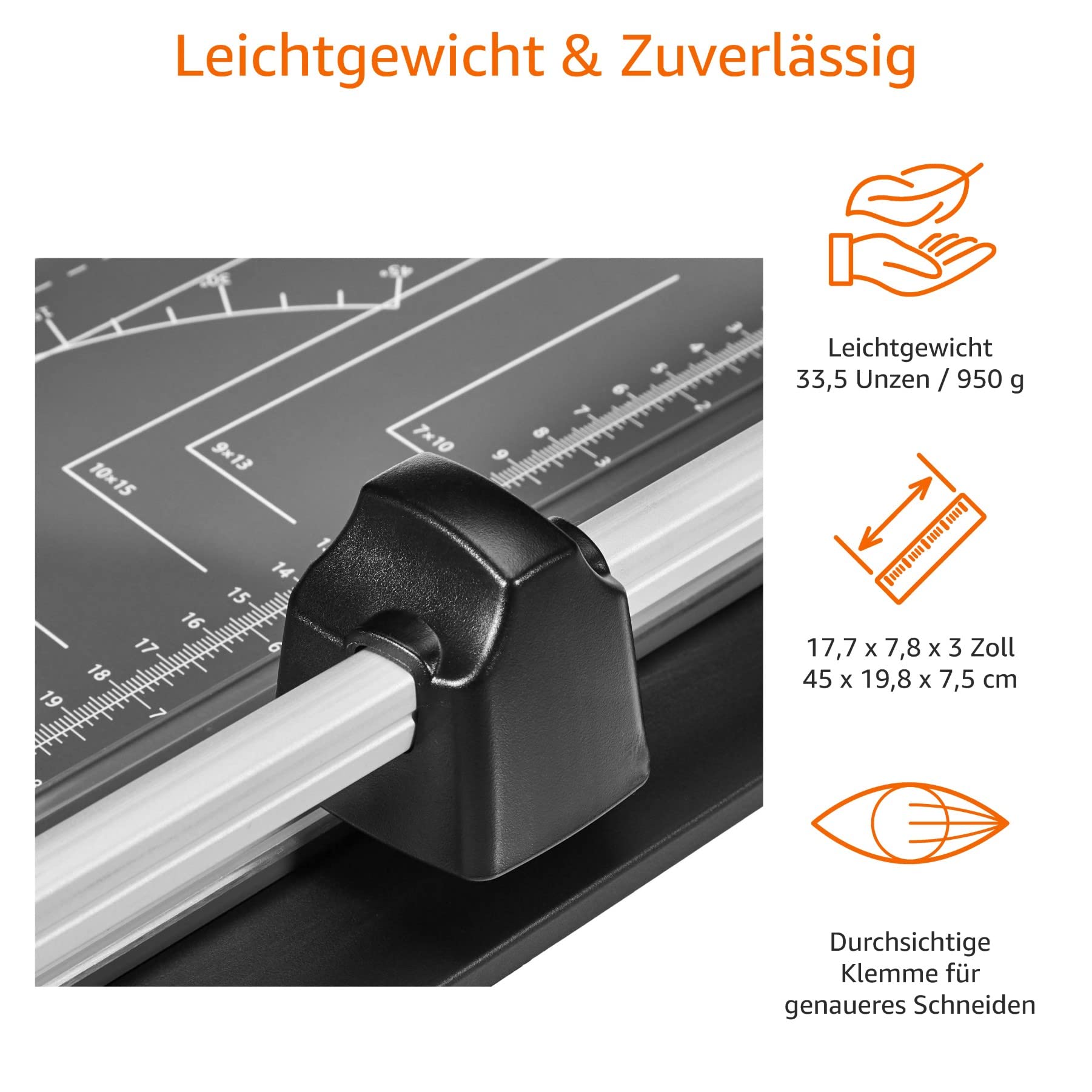Amazon Basics Rollschneidemaschine für Papier, A4