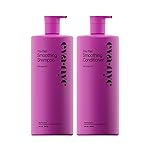Eva NYC Anti-Frizz Shampoo and Conditioner Set with Argan Oil + Sunflower Seed Oil - Leaves Hair Soft, Shiny and Nourished - Sulfate-Free - Warm Vanilla Scent - Value Size - 31 fl oz (Pack of 2)