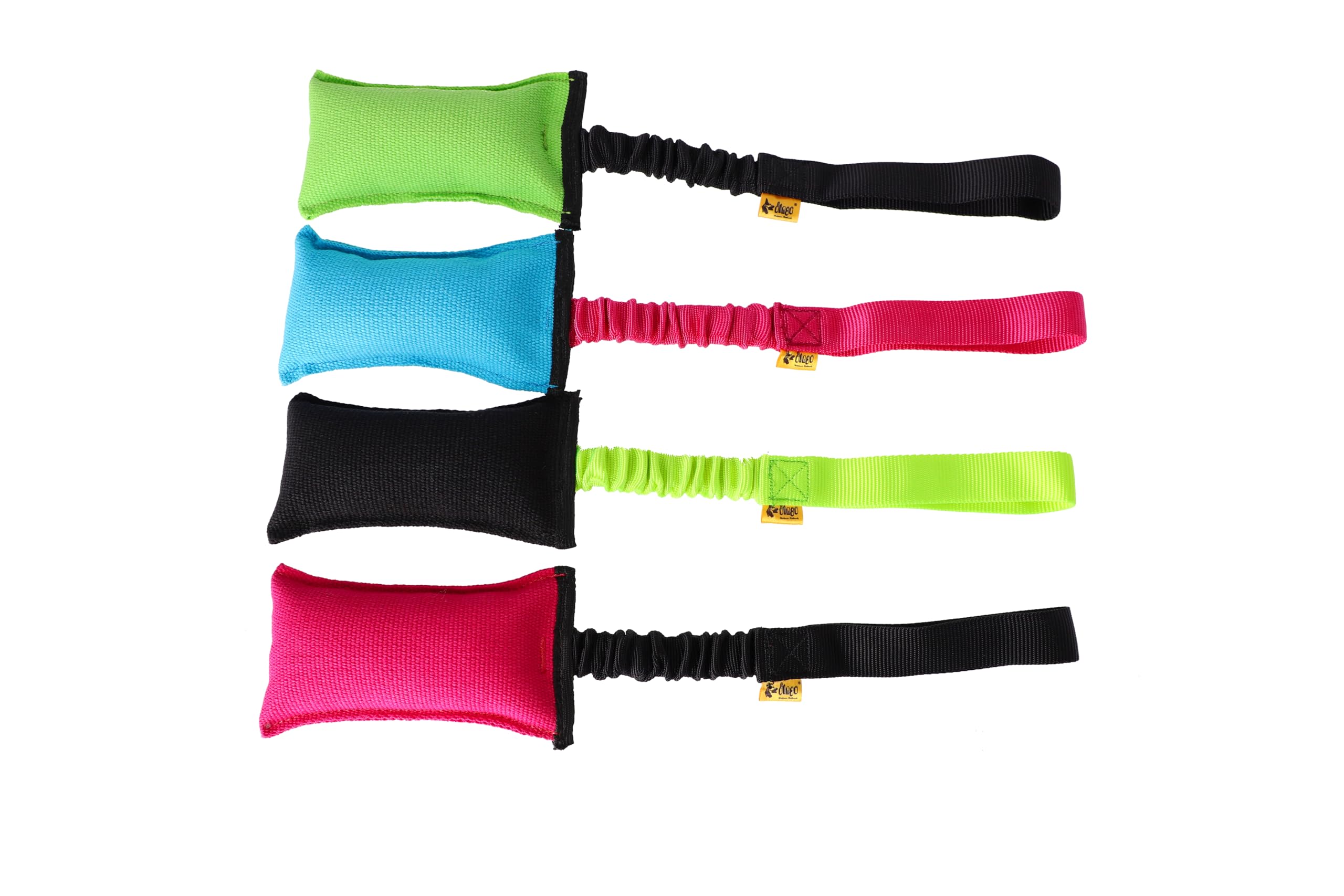 Dingo Giocattolo da Agility per Cani per Allenamento, Sport Acquatici, Gioco di Tira e Molla, 15 x 8 cm, Verde con Manico Elastico Nero 15593