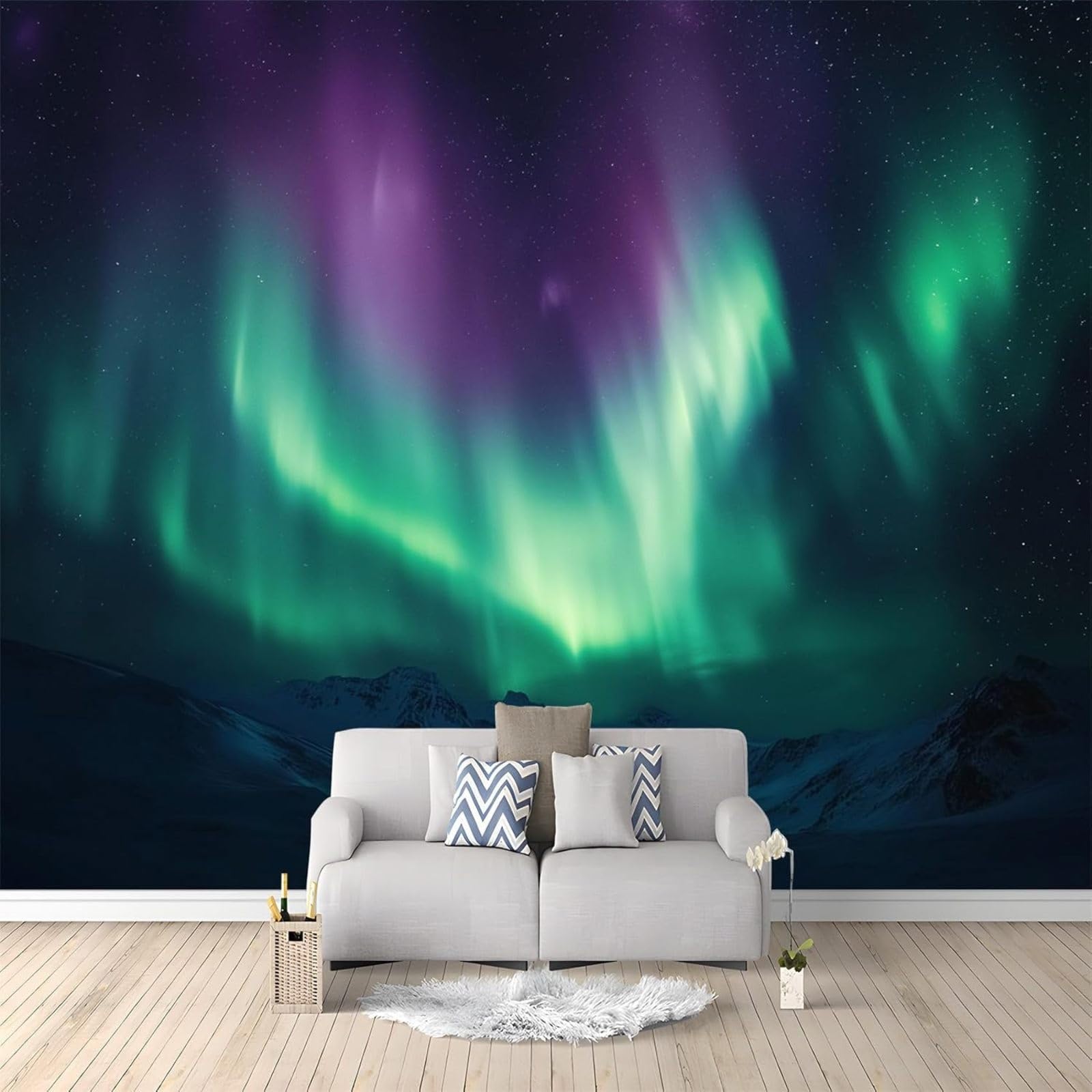 Hgjdjhnf 3D Background Polar Light Art Non-Woven Photo Wallpaper - Wall Decoration For Living Room Bedroom Home 150Cm X 105Cm