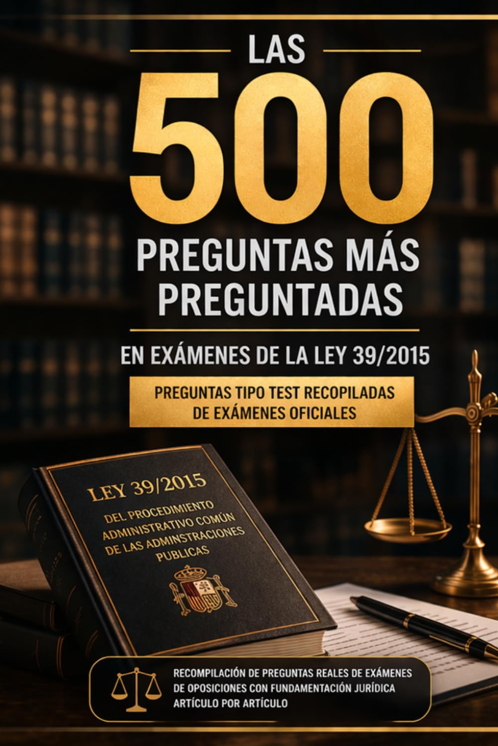 Las 500 preguntas tipo test más preguntadas en exámenes de la Ley 39/2015: Preguntas recopiladas de exámenes oficiales