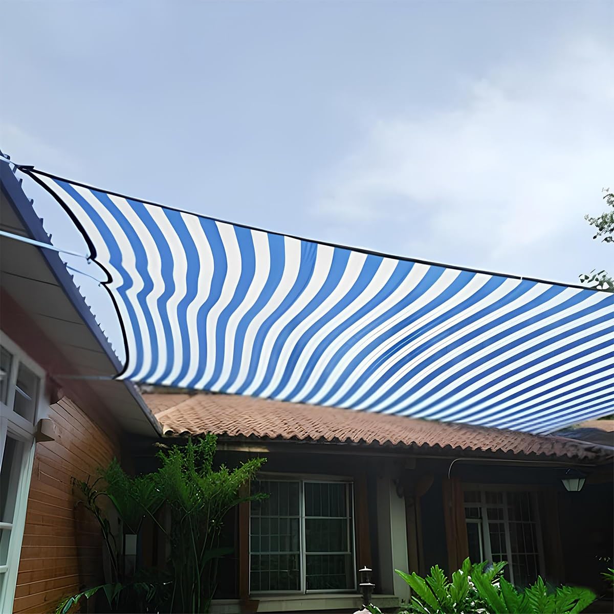 Sonnenblenden für Gewächshäuser, 6x13m Schattierungsgewebe mit Ösen, wasser- und luftdurchlässig, ideale per balcone, terrazza, posto auto coperto e Teichschutz.