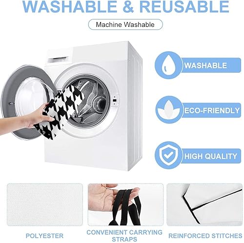 Vista 5 de Grocery Tote Bag, Casual Shopping Bags, Large Machine Washable Shoulder Bag, Reusable Shopping Handbags for Women