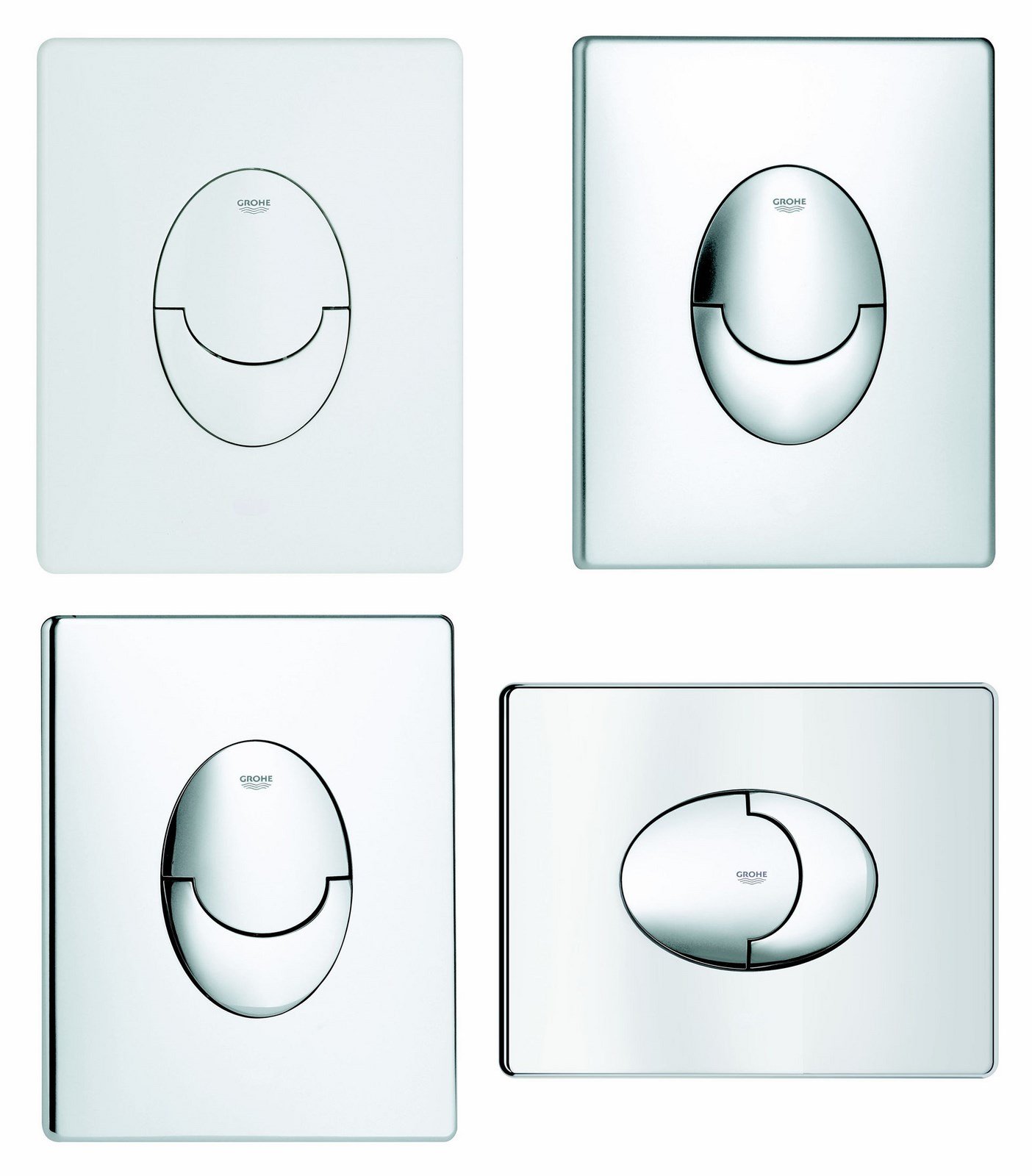 Grohe patín Aire Comienzo del Empuje del Inodoro/Parada waagr O.2 cantidades. mattchrome