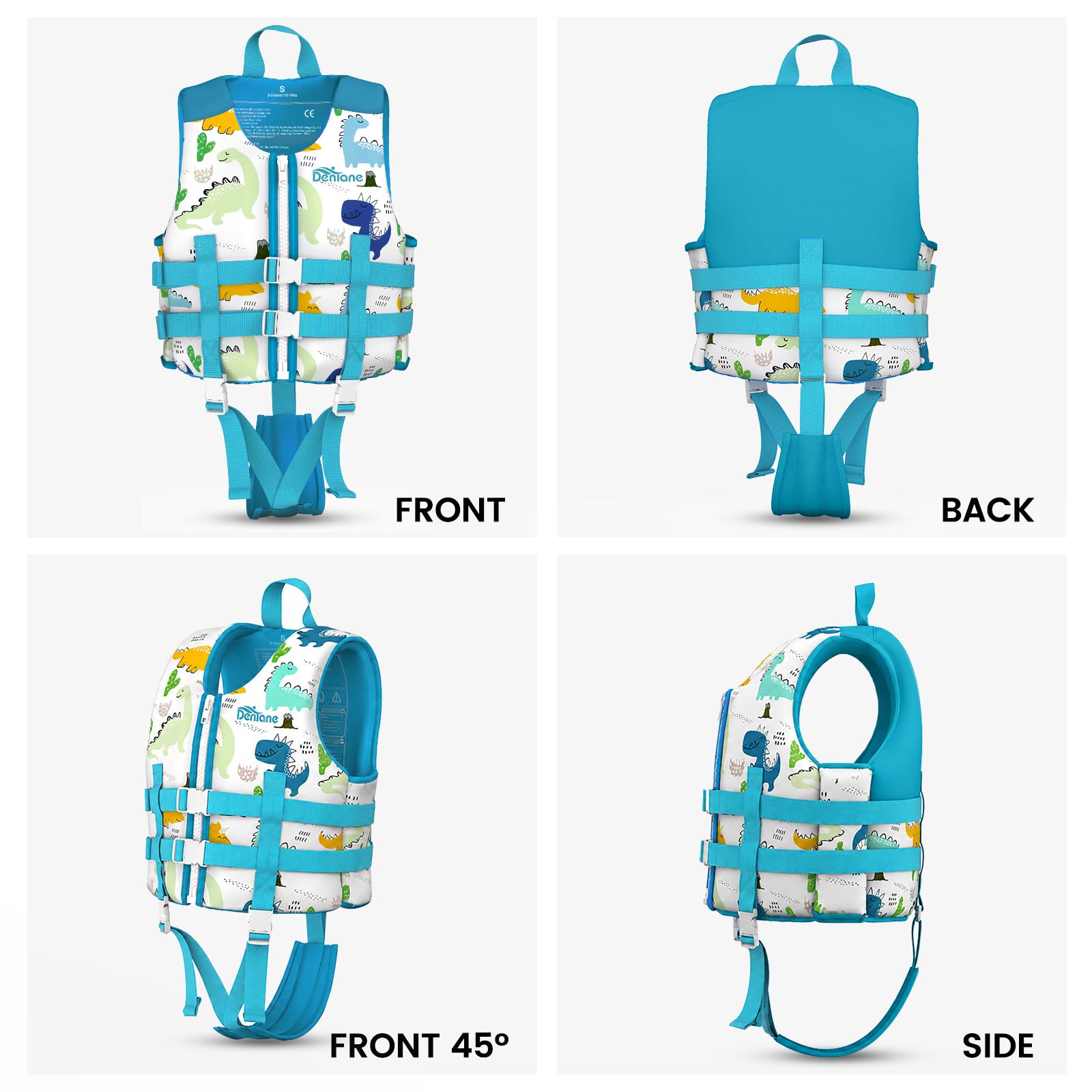 Chaleco de natación Neopreno niños 2-9 años Traje baño entrenamiento Correas Seguridad Ajustables SML 15-40kg